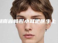 湖南省畸形小耳吧医生上榜清单综合实力前十位明细分享-湖南省畸形小耳吧整形医生