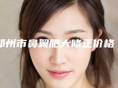 郑州市鼻翼肥大修正价格表2025全新-近8个月均价为13418元